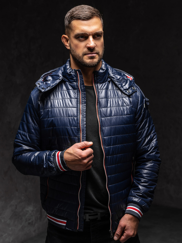 Herren Gepolsterte Übergangsjacke Dunkelblau Bolf 6191A1