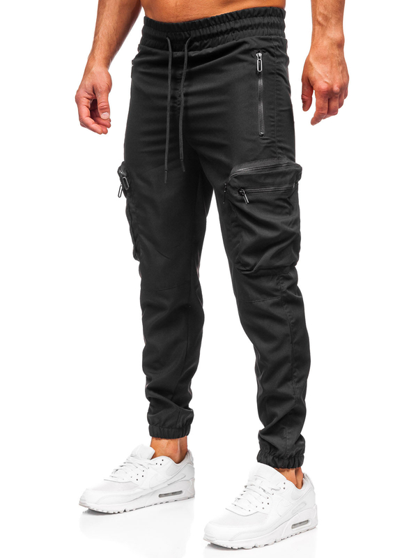 Herren Sporthose Cargohose Joggers Schwarz Bolf HSS296