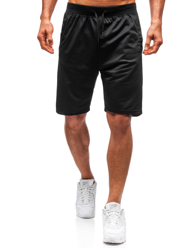 Herren Kurze Sporthose Schwarz Bolf DK01