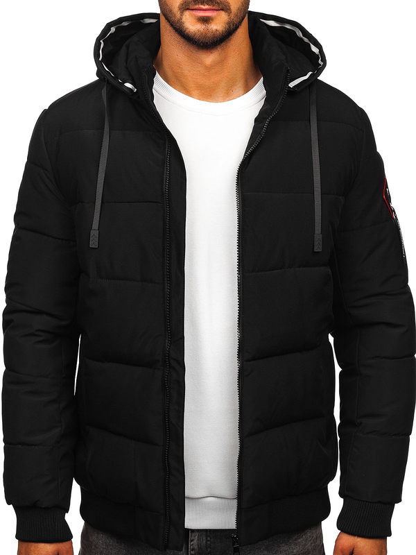 Herren Winterjacke Schwarz Bolf 31M5031