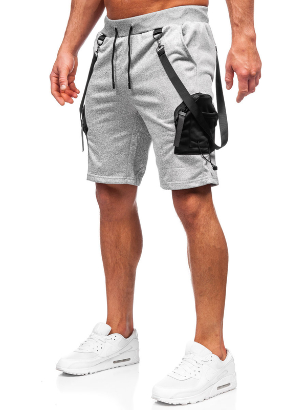 Herren Kurze Sporthose Cargoshorts Grau Bolf HS7179