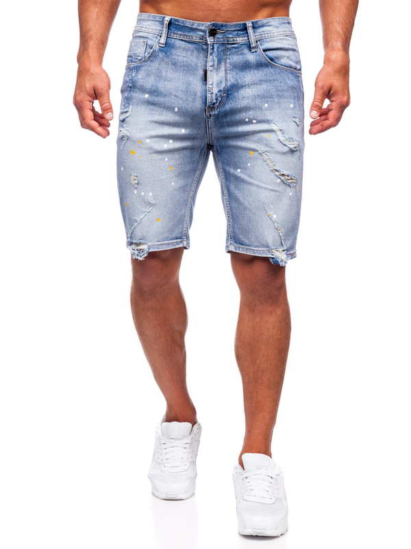 Herren Kurze Hose Jeansshorts Azurblau Bolf MP0263BC