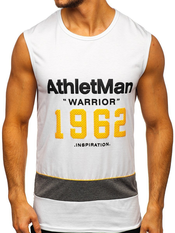 Herren T-Shirt mit Motiv Weiß Bolf SS11081