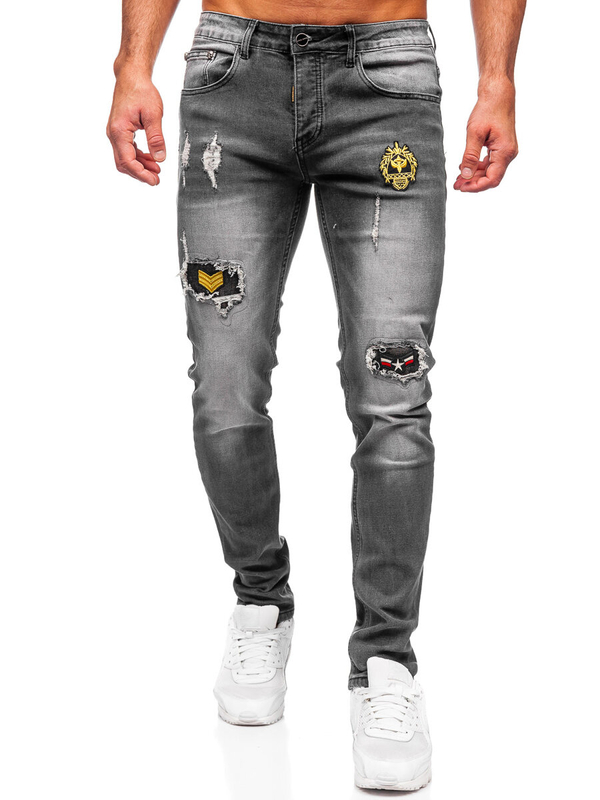 Herren Jeanshose slim fit Schwarzgrau Bolf MP0167G