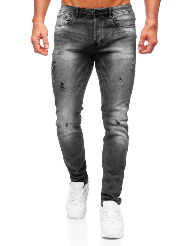 Herren Jeanshose regular fit Schwarz Bolf MP008N
