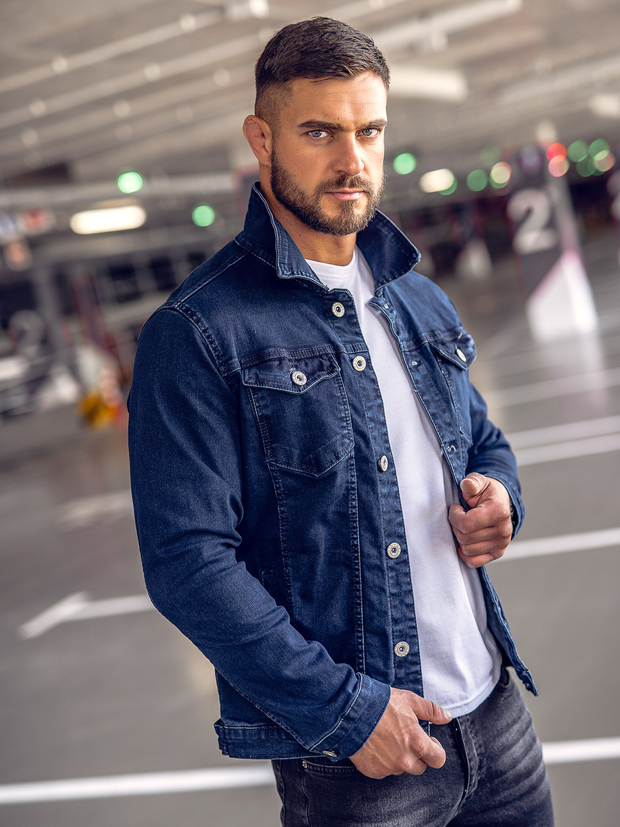 Denim Jacken Herren Asos Asos Design Only Jeansjacke Dunkelblau