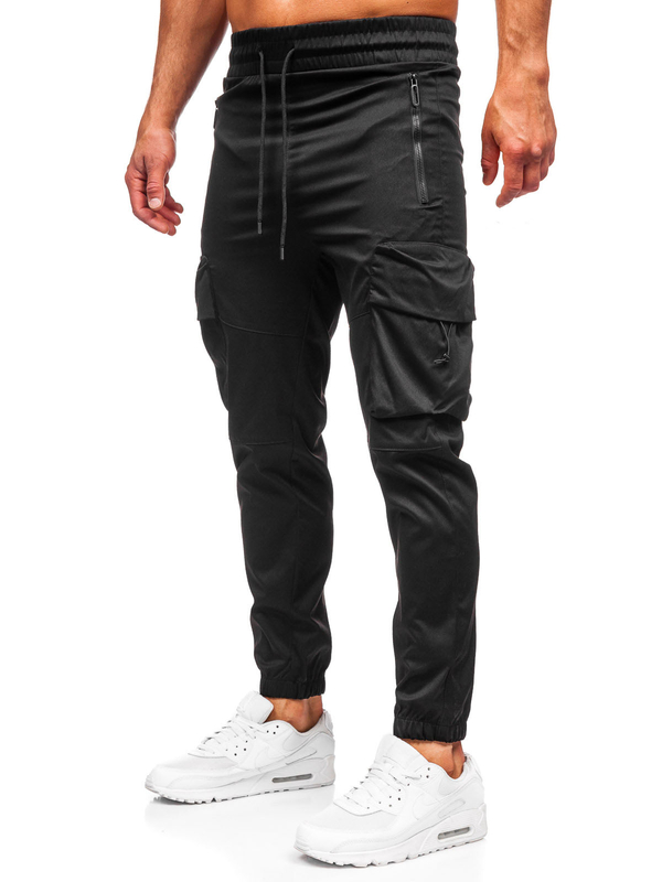 Herren Sporthose Cargohose Joggers Schwarz Bolf HSS299