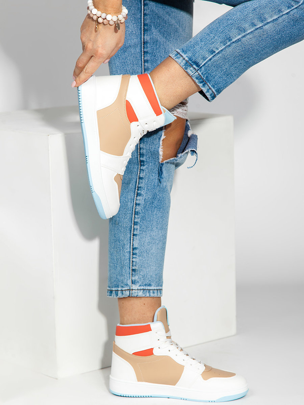 Damen Halbschuhe Sportschuhe Sneakers Beige Bolf B527