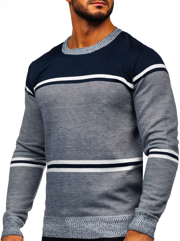Herren Pullover Dunkelblau Bolf 6300
