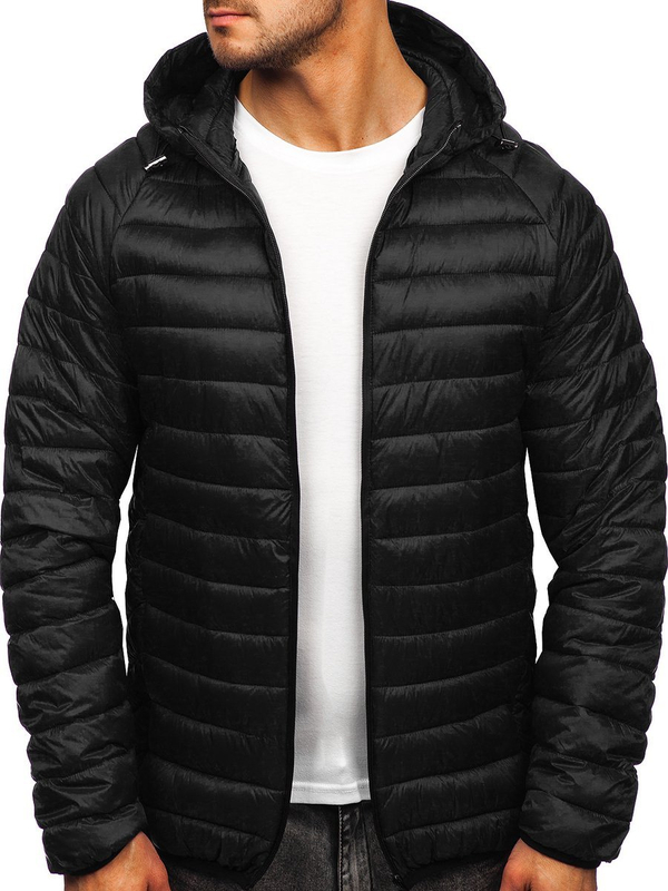 Herren Steppjacke Übergangsjacke Schwarz Bolf 13021