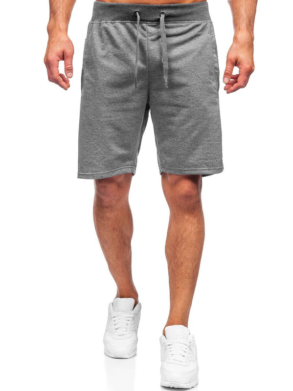 Herren Kurze Sporthose Schwarzgrau Bolf K10003