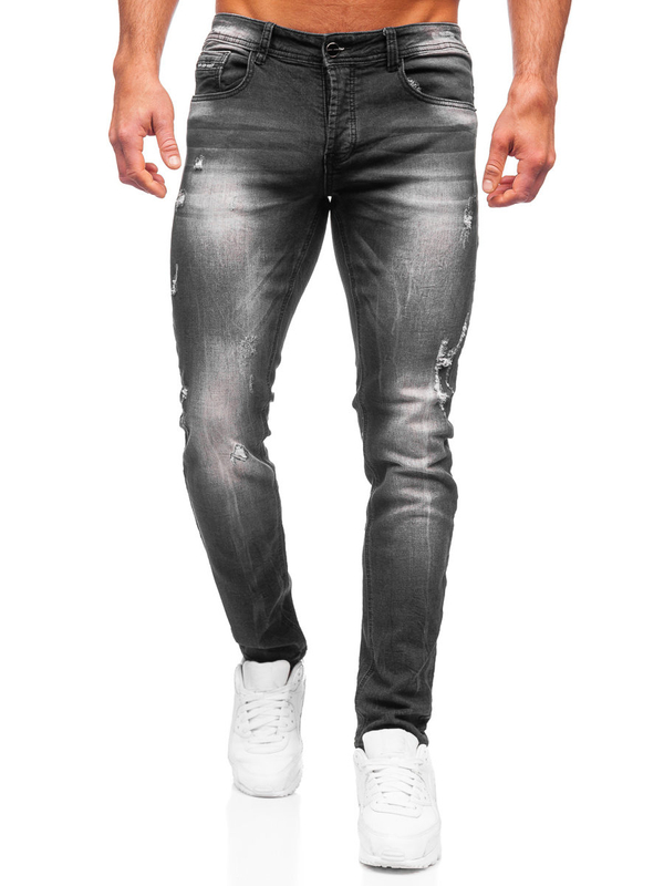 Herren Jeanshose regular fit Schwarz Bolf MP010N