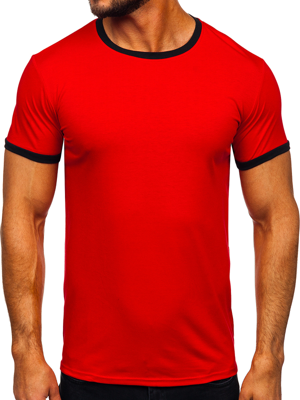 Herren T-Shirt ohne Aufdruck Rot Bolf 8T83