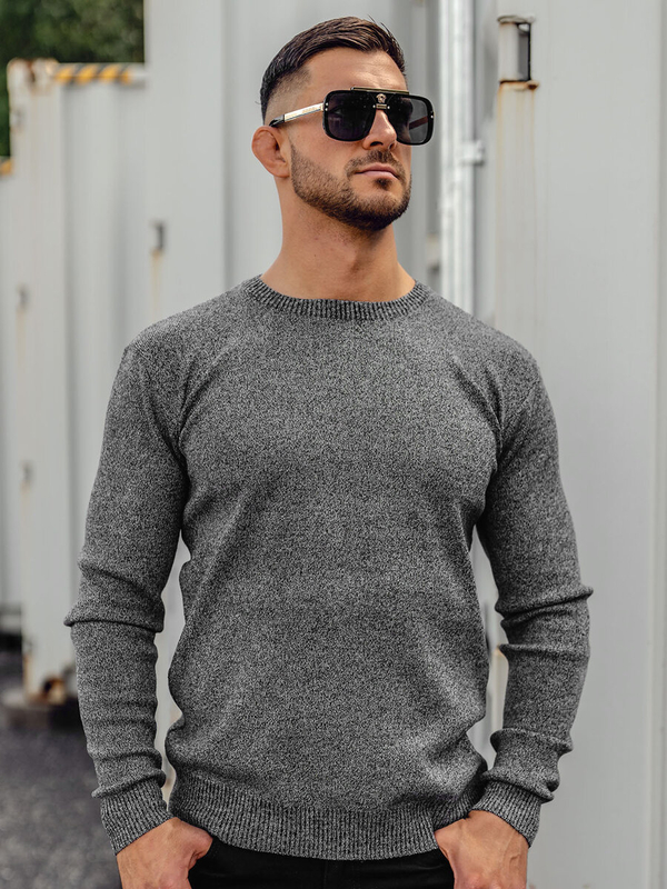 Herren Pullover Schwarzgrau Bolf S8165