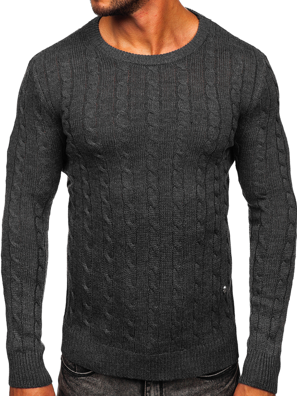 Herren Pullover Schwarzgrau Bolf MM6021