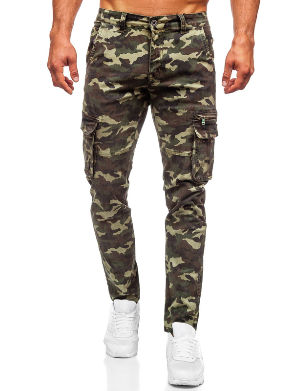 Herren Jeanshose Cargohose regular fit Khaki Bolf KA807-32