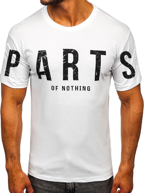 Herren T-Shirt mit Motiv Weiß Bolf 1180