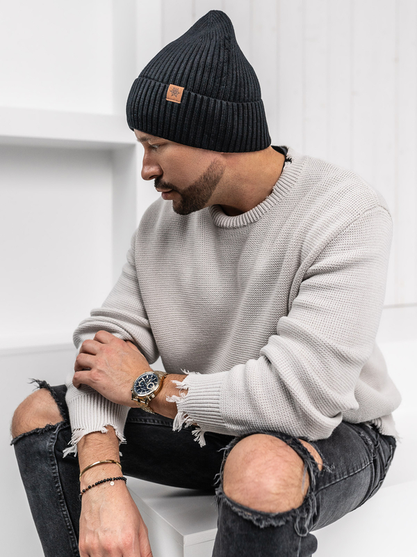 Herren Wintermütze Schwarz Bolf 387046