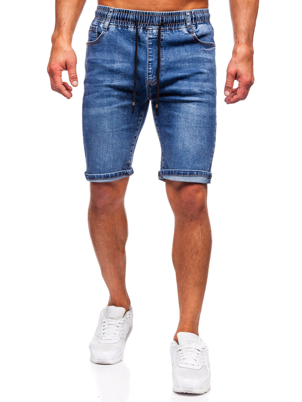 Herren Kurze Hose Jeanshose Jeansshorts Dunkalblau Bolf 9315