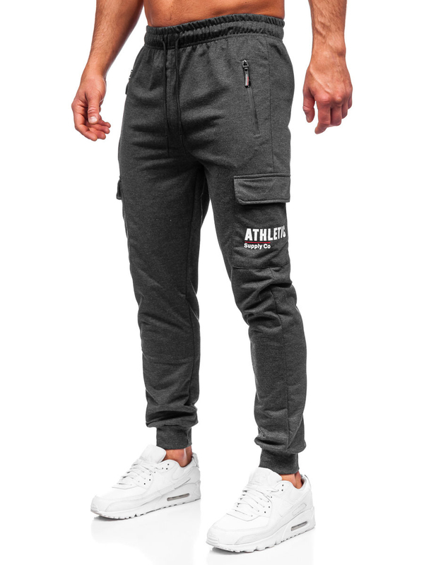 Herren Hose Cargohose Jogger Pants Schwarzgrau Bolf JX5061