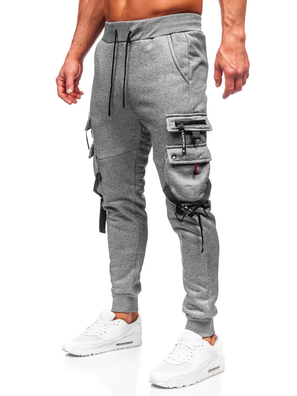 Herren Sporthose Joggers Cargohose Grau Bolf HSS015