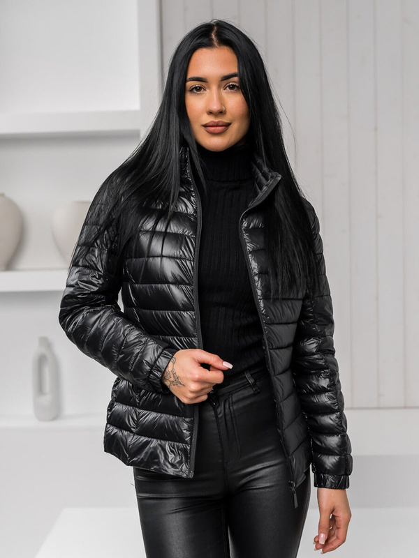 Damen Gepolsterte Übergangsjacke Schwarz Bolf 5M706A