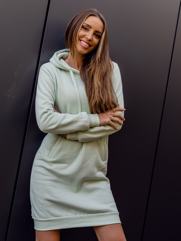 Damen Kapuzenpullover Lang Mintgrün Bolf YS10005
