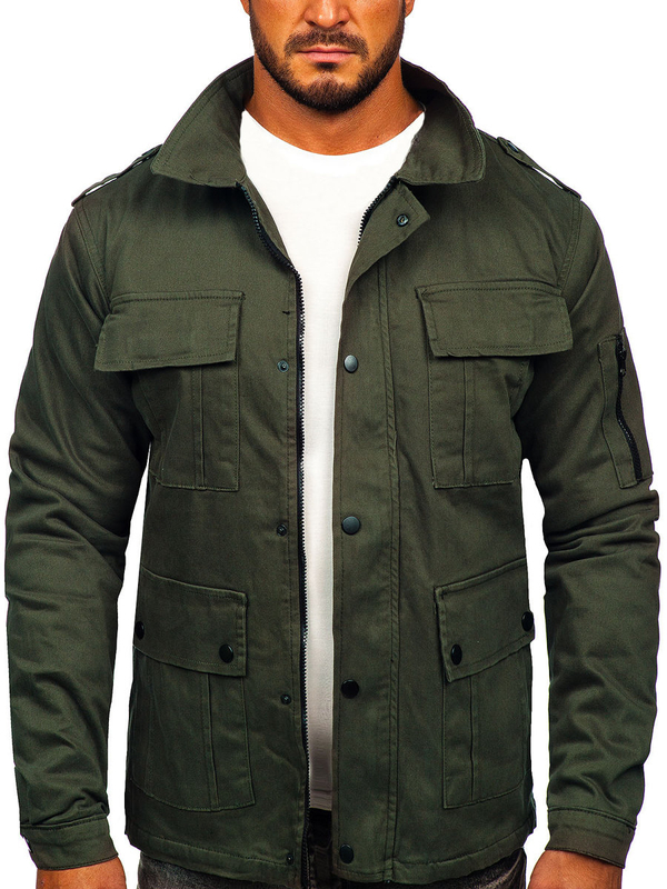 Herren Baumwoll Übergangsjacke Khaki Bolf 10290