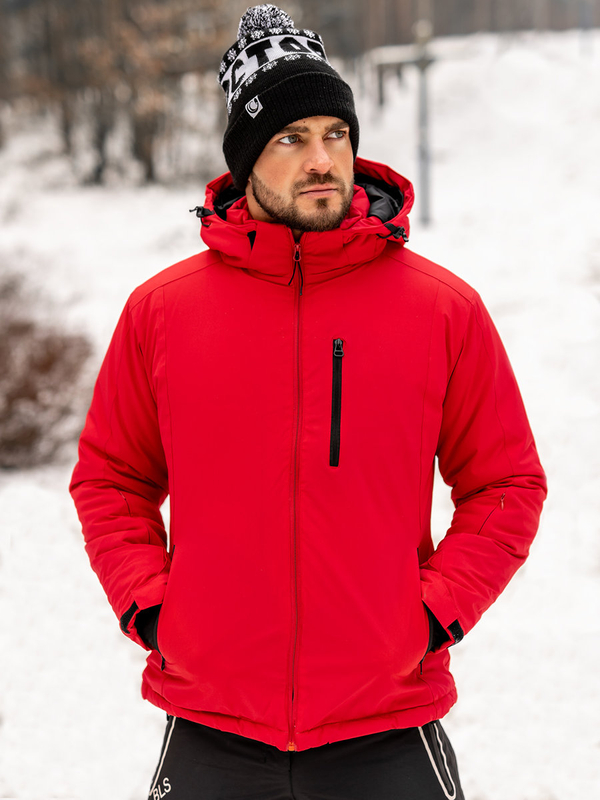 Herren Winterjacke Sportjacke Rot Bolf HH011