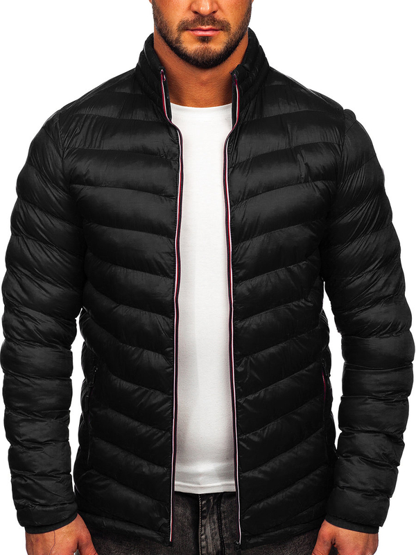 Herren Winterjacke Sport Jacke Schwarz Bolf SM71