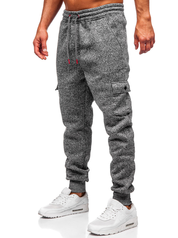 Herren Warme Sporthose Joggers Anthrazit Bolf Q1108