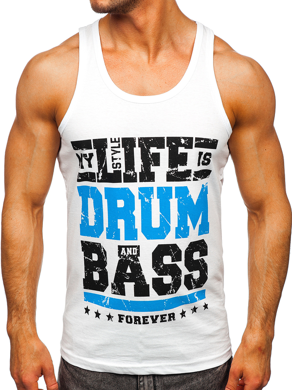 Tank Top Boxing T-Shirt mit Motiv Weiß Bolf 14832