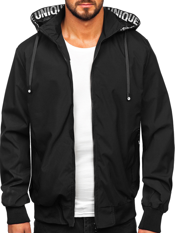 Herren Übergangsjacke Schwarz Bolf 5M3112