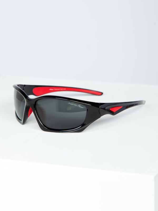 Sonnenbrille Schwarz-Rot Bolf MIAMI4