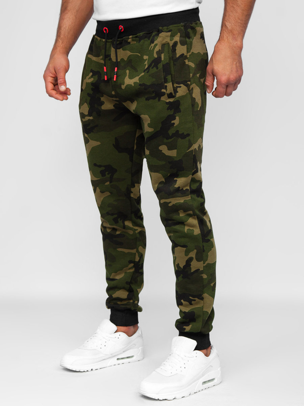 Herren Sweathose Sporthose Camo-Khaki Bolf KZ15B