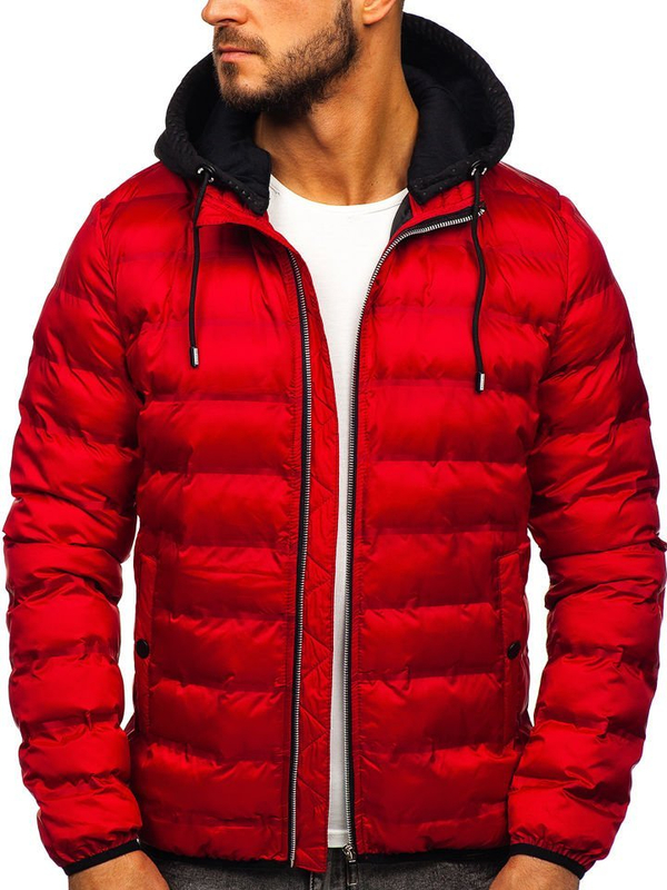 Herren Winterjacke Rot Bolf 5332