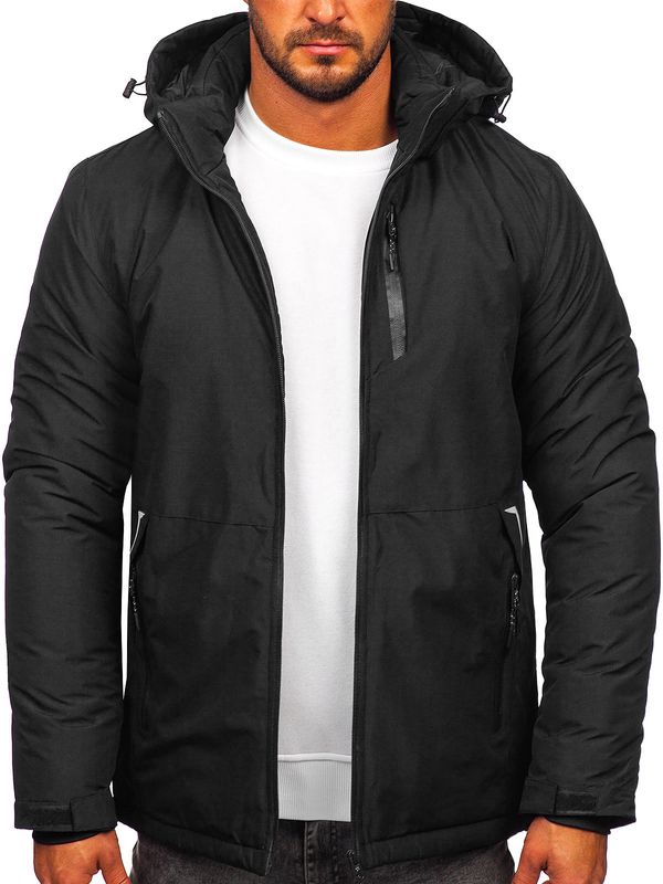 Herren Winterjacke Schwarz Bolf HKK2023