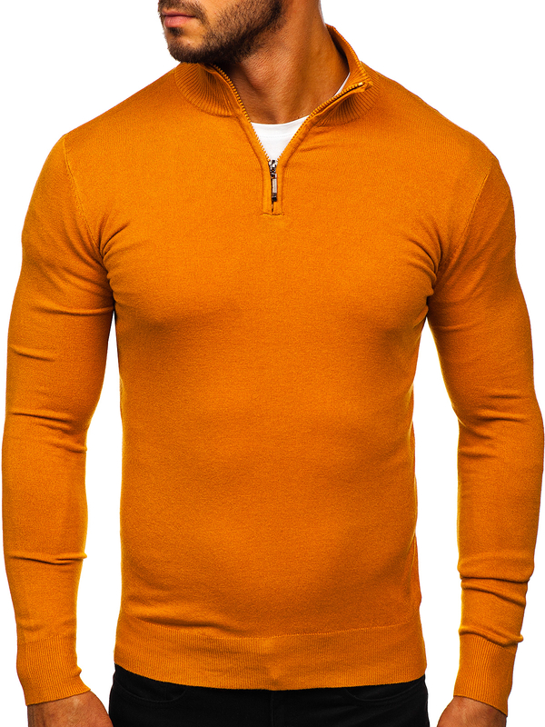 Herren Pullover mit Stehkragen Camel Bolf YY08