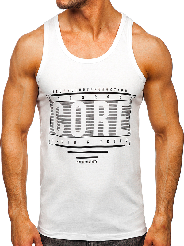 Tank Top Boxing T-Shirt mit Motiv Weiß Bolf 14840