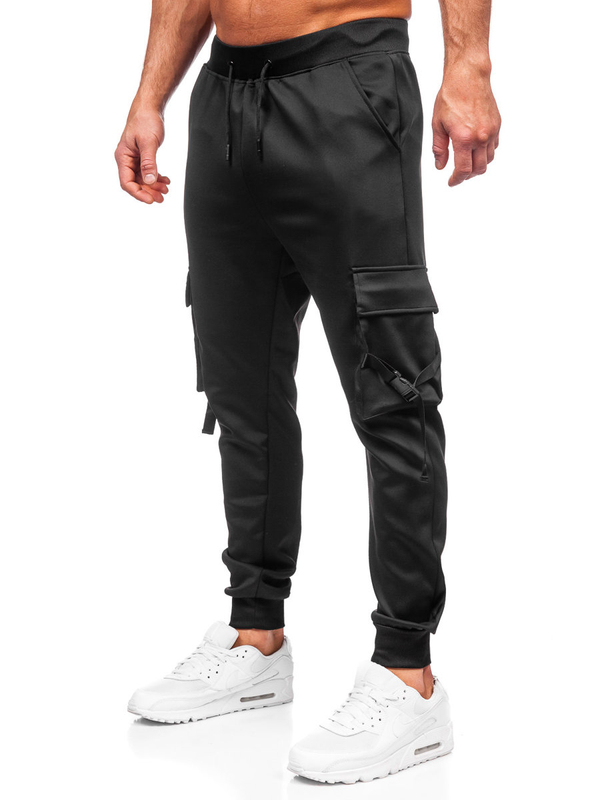 Herren Sporthose Joggers Cargohose Schwarz Bolf 8K1118