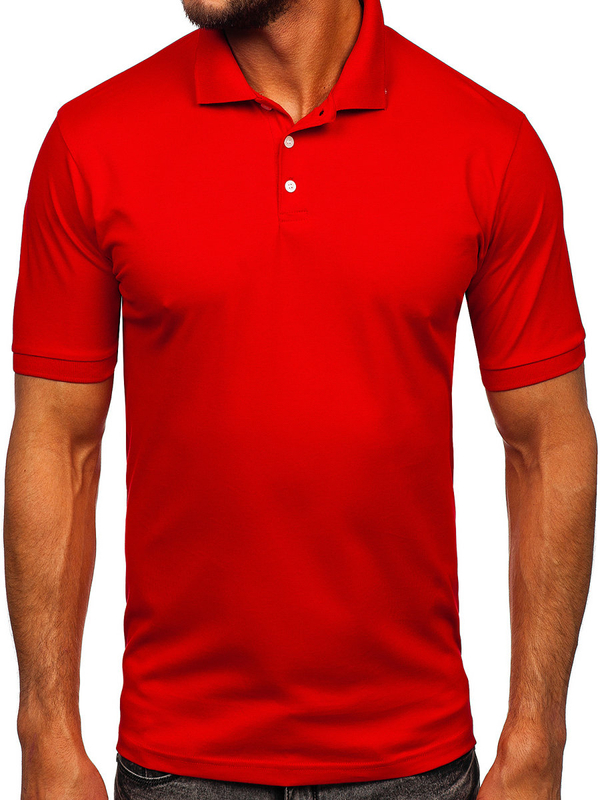 Herren Poloshirt Rot Bolf 0002