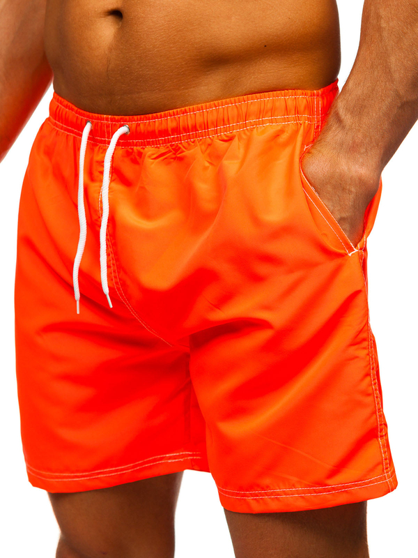 Herren Kurzehose Badeshorts Dunkel-Orange Bolf HN101
