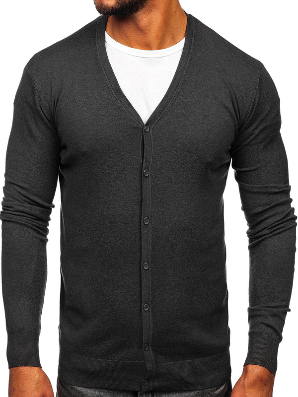 Herren Pullover Schwarzgrau Bolf YY06