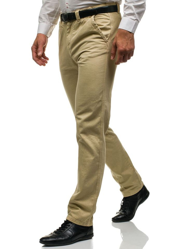 Herren Chino Hose Beige Bolf 6190