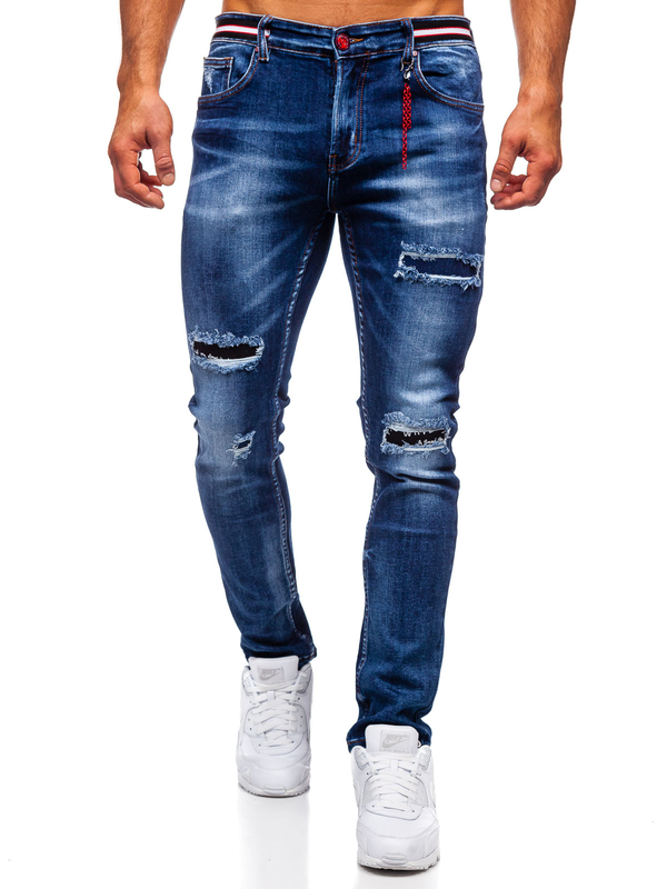 Herren Jeanshose slim fit Dunkelblau Bolf 80033W0