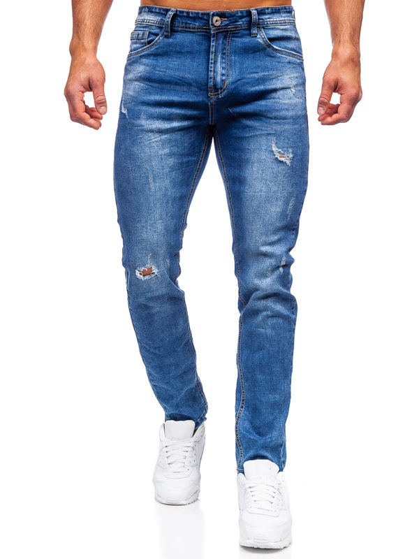 Herren Jeanshose regular fit Dunkelblau Bolf K10006-1