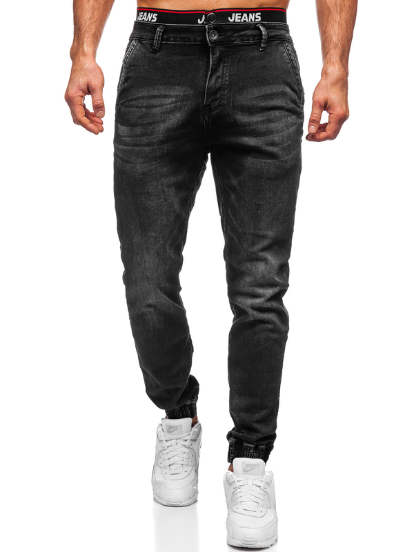 Herren Jeanshose Jogger Pants Schwarz Bolf 31002W0