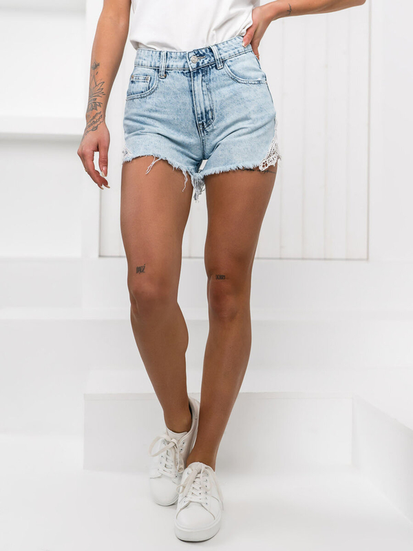 Damen Kurze Hose Jeansshorts Blau Bolf JK687A1