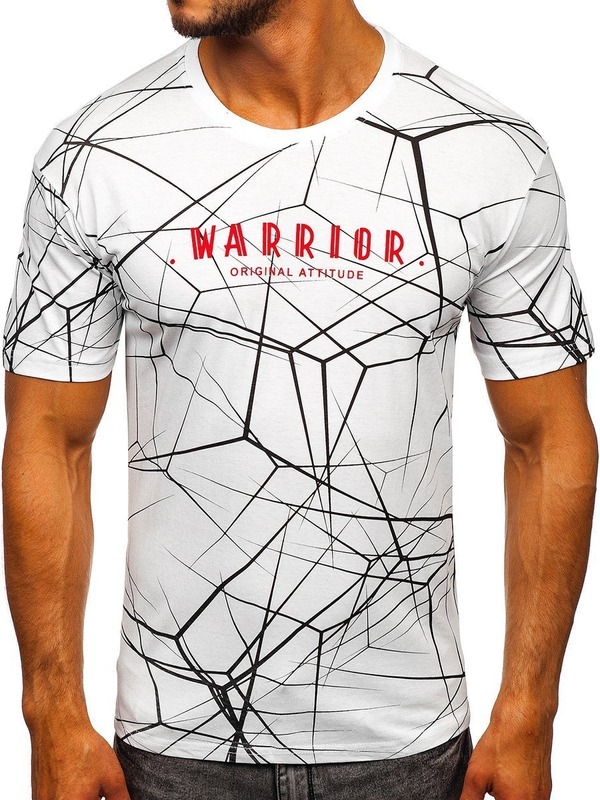 Herren T-Shirt mit Motiv Weiß Bolf SS10935