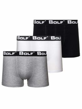 Herren Boxershorts Mehrfarbig-1 0953-3P 3 Bolf PACK